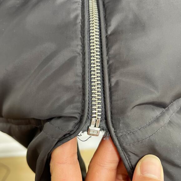 Michael Michael Kors Quilted Parka Jacket XSmall XS Hooded Charcoal Gray Womens - Picture 6 of 11